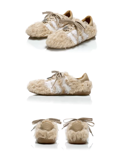 Amber Curl Leather Trainer Sneakers