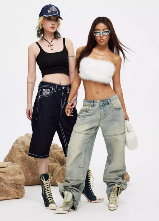 Rebel Stud Canvas Gal Lace-Up High Boots