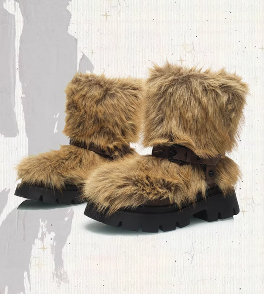 Frost Fox Ombre Fur Platform Snow Boots