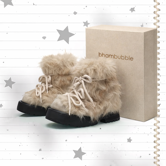 Arctic Fox Lace-Up Ombre Fur Elevated Snow Boots